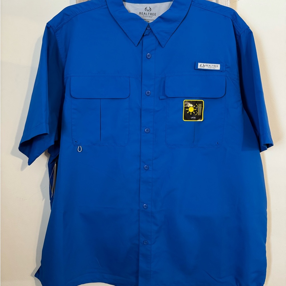 Real Tree Men’s Blue 2x Fisherman’s shirt